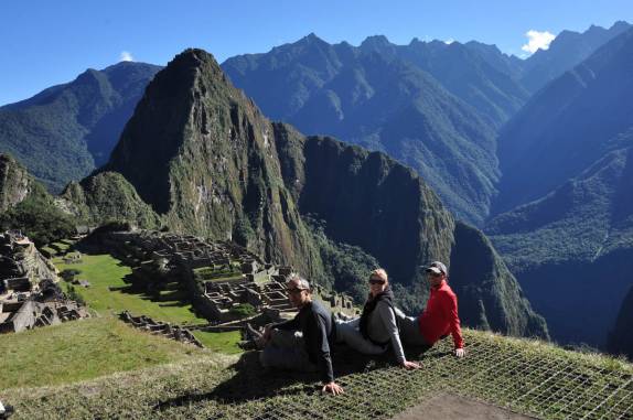 Com o Gustavo, nas ruínas incas de Machu Picchu, no Peru